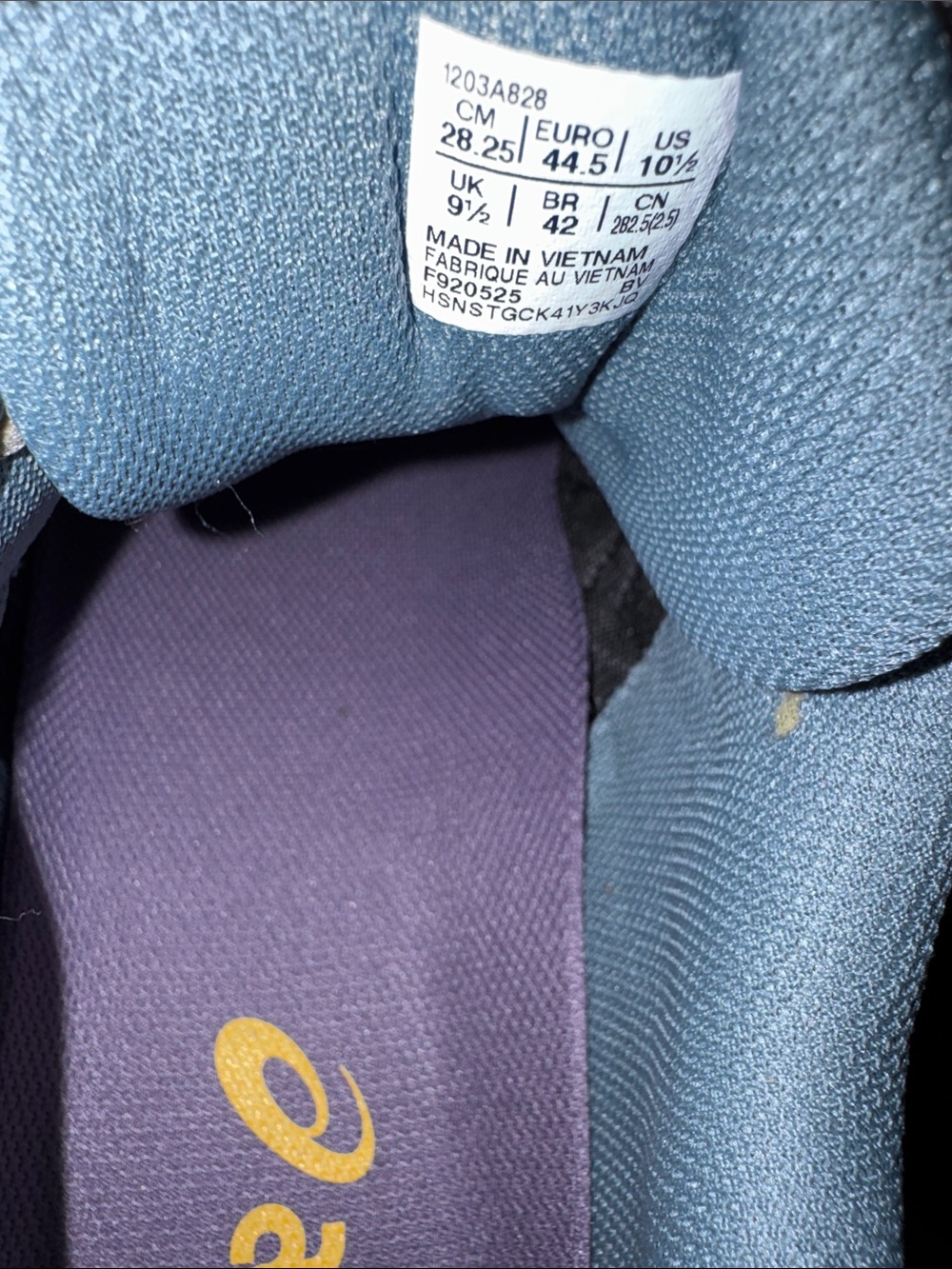 ASICS Men's Olive Green and Gray Athletic Sneakers/Yellow Highlights/Blue Logo - Picture 9 of 9